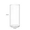 Jarrón de Vidrio Transparente para Arreglo Floral, Decoración de Sala de Estar, Estilo Minimalista de Lujo Ligero, Diseño de Tubo Recto, Adecuado para Hidroponía de Plantas, Aspecto de Alta Gama, Tamaño Grande