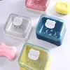 Jabonera con Tapa para Drenar, Jabonera Portátil para Dormitorio Estudiantil, Baño, Hogar con Tapa abatible para Lavandería y Baño