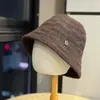 Sombrero de pescador de punto estilo Ins para mujer, otoño e invierno, versión coreana, casual, versátil, para circunferencia de cabeza grande, hace que la cara se vea más pequeña, sombrero tipo cubo de lana, moderno
