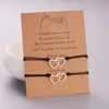 2 piezas/set Pulsera de Amistad para Pareja con Dijes Corazón de Amor Margarita Piedra Volcánica Pulseras Brazalete Para Mujeres Hombres Joyería de Deseos de Suerte