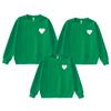 Sudadera Roja Ropa a Juego Familiar Otoño 2026 Nuevo Estilo para Familia de Tres o Cuatro con Estampado de Logo de Corazón Conjunto de Manga Larga Madre e Hija