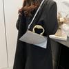 Bolsa de Mão com Design de Nicho Novo Outono 2024 Bolsa Feminina Personalizada Bolsa de Ombro Crocodilo Bolsa Transversal Couro Patenteado Face Brilhante