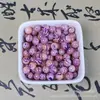 Cuentas sueltas de ABS de alta calidad, cuentas redondas con agujero recto, cuentas pintadas en spray tipo piedra, para cadenas de teléfono hechas a mano, collares y accesorios de joyería