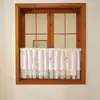 Cortinas de voil bordadas com renda floral estilo pastoral transfronteiriça, cortinas cor de café, cortinas curtas, meias cortinas, cortinas de voil, disponíveis para atacado em restaurantes