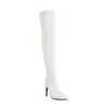 Tamanho Plus 40-48 Europa e Estados Unidos comércio exterior transfronteiriço outono e inverno botas femininas bico fino salto alto até o joelho H915