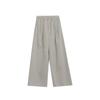 Pantalones de Pierna Ancha Holgados Casuales Largos de Algodón Puro de Cintura Alta Sickle para Mujer, Nuevo Estilo Coreano de Primavera 96315