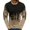 Verano 2026 Nuevo Estilo Europeo y Americano Sudadera Camuflaje 3D Impreso para Hombre Camiseta Casual de Manga Larga Ropa para Hombre Fábrica de Origen