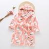 Albornoz infantil otoño e invierno Nuevo pijama infantil de franela para niños y niñas niños polar coral doble cara ropa de hogar polar