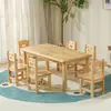 Mesas y sillas de madera maciza para jardín de infantes, juego de mesa y silla para estudio infantil, mesa de juguetes para bebé, escritorio pequeño, rectangular