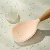 Colher de Arroz de Silicone Criativa com Suporte Resistente a Altas Temperaturas Madeira de Faia Antiaderente Colher para Servir Panela de Arroz Colher para Pegar Arroz Doméstica