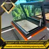 Clarabóia elétrica inteligente sob medida transfronteiriça, clarabóia de poço de escada, clarabóia de pátio de villa, janela à prova de som de liga de alumínio à prova de vento