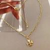 Moda Coreana Tres Dimensiones Dorado Crucífera Collar Personalidad Elegante Pulsera de Moda Pulsera Pulsera para Mujer Pulsera Versátil