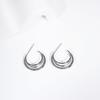Aretes colgantes de circonita elegantes simples aretes tridimensionales personalidad elegante transfronterizo Amazon Fashion aretes
