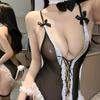 Lencería Sexy, Correas de Conejita Sexy, Body Apasionado de No Quitarse, Pechos Coquetos, Uniforme Transparente Puro