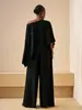 Mono negro de color liso para mujer, estilo capa de un solo hombro, adecuado para el uso diario, cenas nocturnas y para otoño/invierno