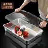 Bacia Retangular de Aço Inoxidável com Tampa, Bacia de Porção, Bacia para Exposição em Balcão, Bacia para Servir em Buffet, Bacia Isolada para Alimentos na Mesa