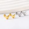 Aretes de Mariposa de Moda para Mujer Estilo Ins Transfronterizo Verano Lindo Dulce Simple Elegante Aretes Aretes de Acero Inoxidable para Mujer