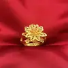 Anéis Femininos de Latão Banhado a Ouro, Vários Anéis de Flor de Peônia Fênix, Pulseiras de Moeda Europeia Estilo Xiaohongshu, Anéis Femininos Atacado