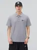 Ropa para Hombre Fengshe / Nueva Camisa Polo de Verano para Hombre Estilo Americano Holgada de Manga Corta con Cuello Campana y Efecto Lavado Vintage Nieve