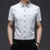 2023 nuevo verano para hombre nueva camisa de lino para hombre de manga corta camisa de negocios media manga una generación de pelo