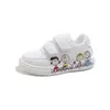 Zapatos Estilo Coreano para Niñas 2026 Primavera y Otoño Nuevos Zapatos Casuales de Caña Baja para Niños Zapatos Blancos Impermeables Zapatos Individuales para Niños