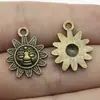 Acessórios de Joias Antigas de Ouro com Sol, Lua e Estrela Misturados DIY Pulseira Colar Brinco Pingente Estilo Estrela e Lua Pequenos Charms