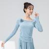Pantalones de Danza Clásica para Mujer, Nuevo Top de Malla con Escote en V Floral Ajustado, Atuendo de Performance para Danza China, Ropa de Entrenamiento Corporal