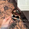 Pinza para el Cabello Cuadrada Ovalada Vintage Clip de Tela Coreano Retro para Flequillo Simple y Elegante Clip Lateral