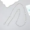 Corrente Nova de Metal para Celular Transfronteiriça Corrente Cruzada para Celular com Clipe 125cm Cordão para Celular Corrente Anti-Queda para Pendurar no Pescoço
