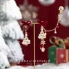 Brincos de Clipe para Orelha Árvore de Natal Outono e Inverno, Design Doce e Menina de Nicho, Brincos de Alta Qualidade