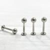 Brincos de Bola Básicos em Liga de Titânio G23 F136 Brincos com Rosca Interna de Titânio Haste de Fundo Plano Perfurador do Corpo Humano Piercing Ornamento Cabeça