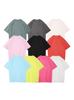 Jane Heng Camiseta Básica de Cor Sólida com Manga Curta Dopamina Masculina Solta Tendência Top Versátil Jovem Casual Camiseta de Meia Manga Feminina