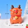 Porco de desenho animado de Natal, boneco de neve, árvore de Natal, pato adorável, micro paisagem, árvore de Natal, enfeites de neve, acessórios de bola de cristal