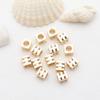 Preservación del color Oro de 14 quilates Cuentas cuadradas de tres capas Accesorios de joyería hechos a mano Pulsera de cuentas cuadradas Collar con cuentas