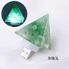 Cascalho de Cristal Natural Transfronteiriço Resina Luz Noturna USB Criativa Lâmpada de Mesa de Cabeceira Decorativa Presentes Atacado