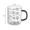 Taza de Gárgaras Linda de Dibujos Animados Taza para Beber Agua Creativa Transparente Taza de Dibujos Animados para Cepillo de Dientes Taza de Gárgaras para el Hogar Simple de Viaje para Pareja