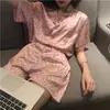Pijama de Manga Corta y Shorts Estilo Japonés Fresco Cuadros Traje para Mujer Ropa de Casa para Mujer