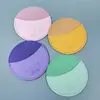 Bolsa de Empaque para Espejo de Maquillaje de Mano Estilo Chino con Volantes, Espejo Portátil, Estuche Protector de Cuero Anticaídas y Anticolisión, Forma Redonda, Logo Imprimible
