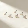 Brincos de Zircônia Iridescente para Mulheres, Populares entre Blogueiras e Influenciadoras, Deslumbrantes e Super Brilhantes, Versáteis e Compactos, Brincos Mini Ins, Amigáveis para Orelhas Sensíveis