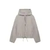 Jaqueta com Capuz e Zíper Xadrez Feminina Fashionável Estilo Europeu e Americano Transfronteiriço Z 2026 6318010