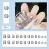 Explosões Vermelhas da Internet Puro Desejo Estilo Simples Usar Armadura Diariamente Manicure Branca Peças Europeias e Americanas Francesa Longa Armadura Removível