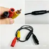 Cabo Adaptador 4P para Av Rca para Câmera de Carro, Cabo Conversor de Vídeo 12-24V para 5V, Cabo Redutor de Tensão