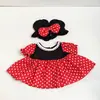 Talla S/M Ropa para Muñeca Linabell Nuevo Vestido Rojo de Lunares Clásico Minnie con Collar de Perlas Conjunto Ropa de Repuesto Lulu
