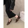 Zapatos de Piel Sintética Mary Jane Zapatos de Mujer 2025 Nuevo Otoño Cálidos de Algodón para la Noche