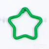 Hebilla de Resorte de Estrella de Cinco Puntas Pintada de Metal Colorida Accesorios para Joyería Llavero DIY Hecho a Mano Anillo de Conexión Colgante Venta al por Mayor