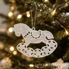 Adornos para Árbol de Navidad, Decoraciones Navideñas, Colgantes Festivos, Papá Noel Transfronterizo, Caballo Mecedora, Linterna, Reno, Luces de Estrella de Cinco Puntas
