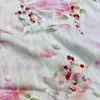Tecido Base de Viscose e Nylon Estampado com Lantejoulas e Bordado Tubo, Padrão Floral Pequeno Nebuloso, Tecido para Bordado de Vestido Feminino Primavera e Verão