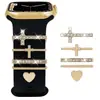 Adecuado para Apple Smart Watch Correa de Silicona Anillo Decorativo Correa con Hebilla de Mariposa Decoración Nuevo Anillo Decorativo