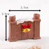 Colgante Cerámico Navideño Enano Regalo Adorno de Resina Papá Noel Muñeco de Nieve Decoración de Escritorio Bonsái
