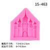 Molde de silicona para fondant, diseño de castillo de cuento de hadas, para hornear, con gotas de gel de arcilla y chocolate.